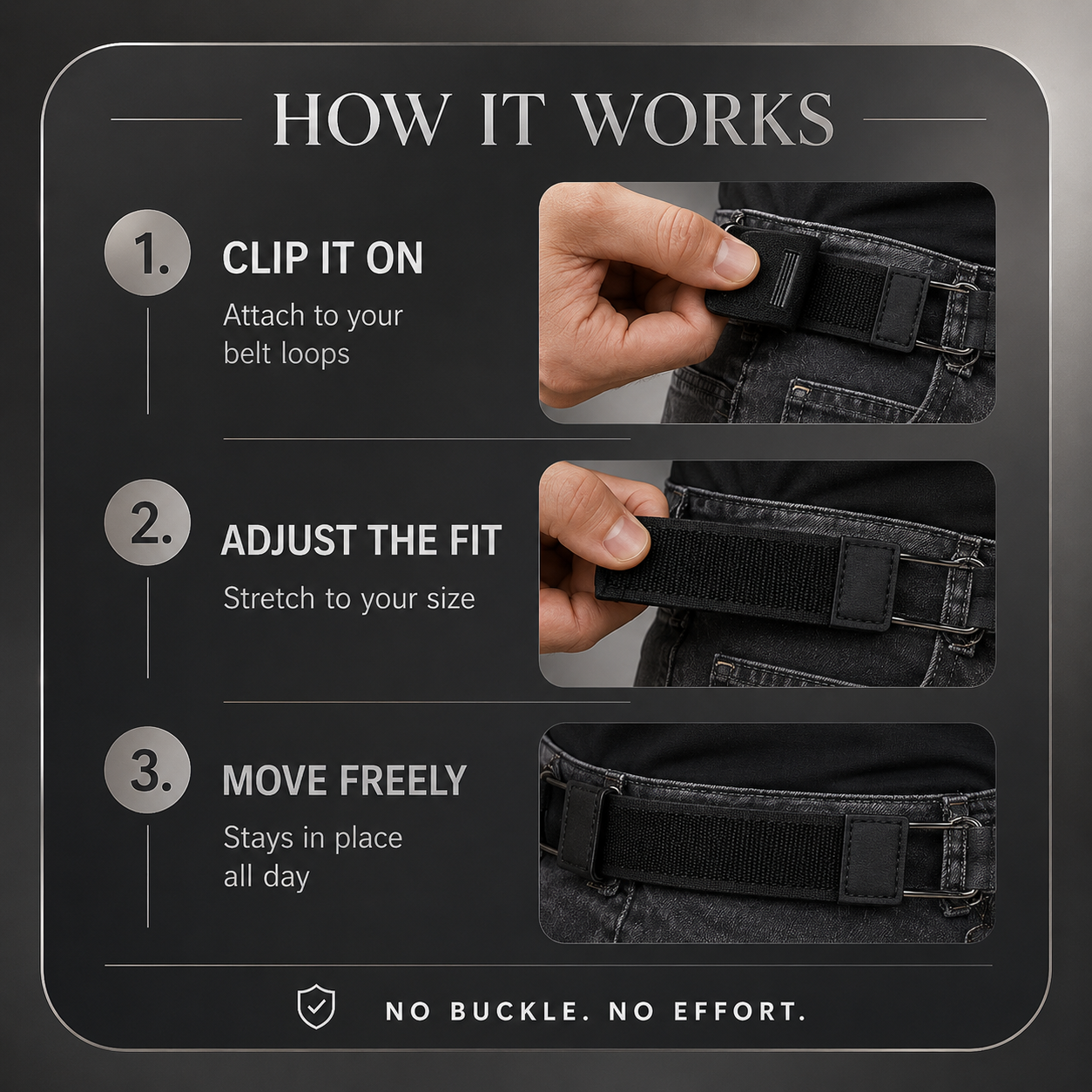 🔥 FlexHook™ Tactical Metal Hook Elastic Belt - No Buckle Invisible Design 🔥 | Soft Adjustable Side | 🚨SALE ENDS SOON🚨 - PACK OF 2 @ 599/-