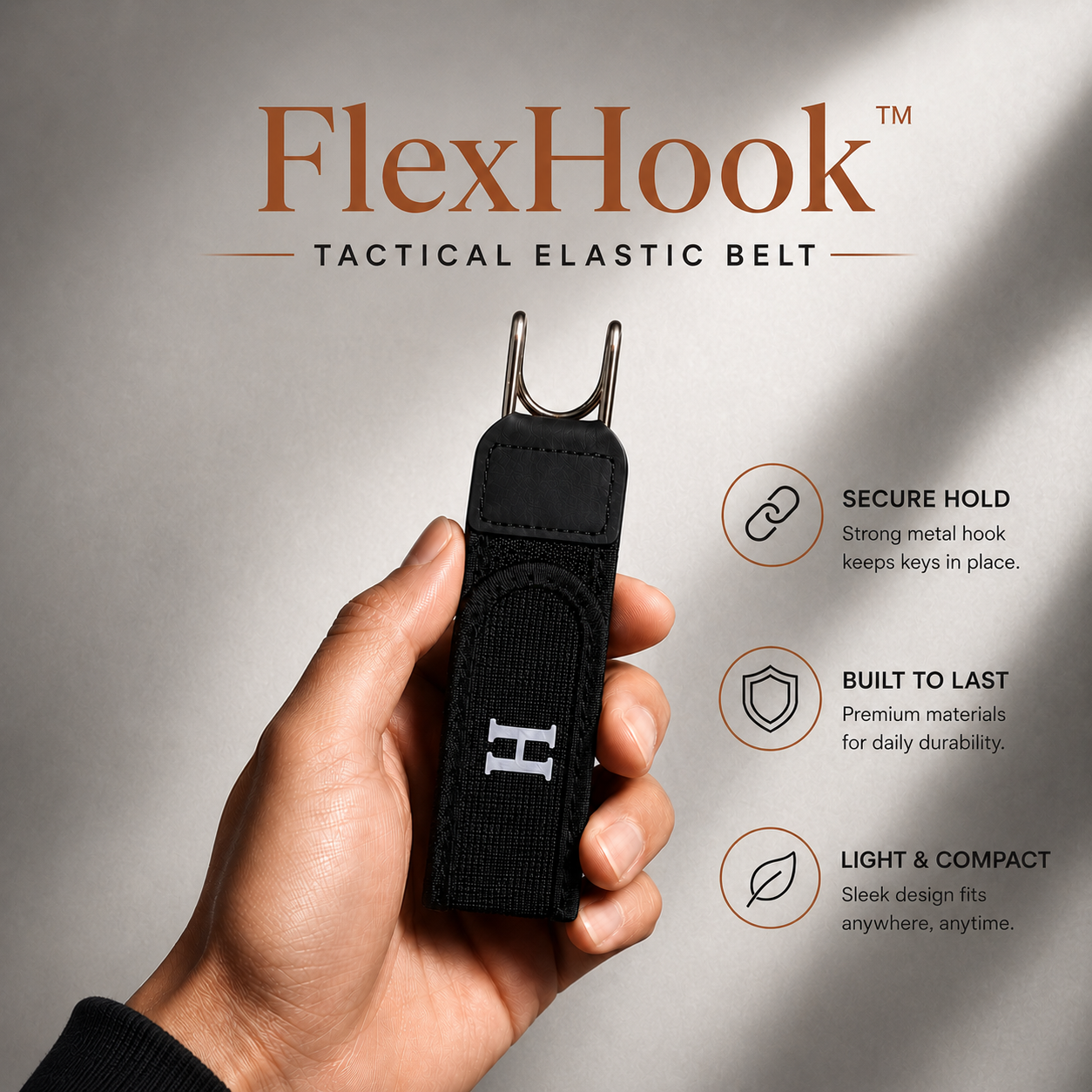 🔥 FlexHook™ Tactical Metal Hook Elastic Belt - No Buckle Invisible Design 🔥 | Soft Adjustable Side | 🚨SALE ENDS SOON🚨 - PACK OF 2 @ 599/-