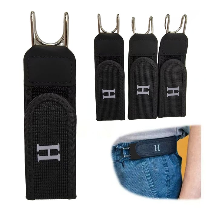 🔥 Tactical Metal Hook Elastic Belt (Unisex) - No Buckle Invisible Design 🔥 | Soft Adjustable Side | 🚨SALE ENDS SOON🚨 - PACK OF 2 @ 599/-